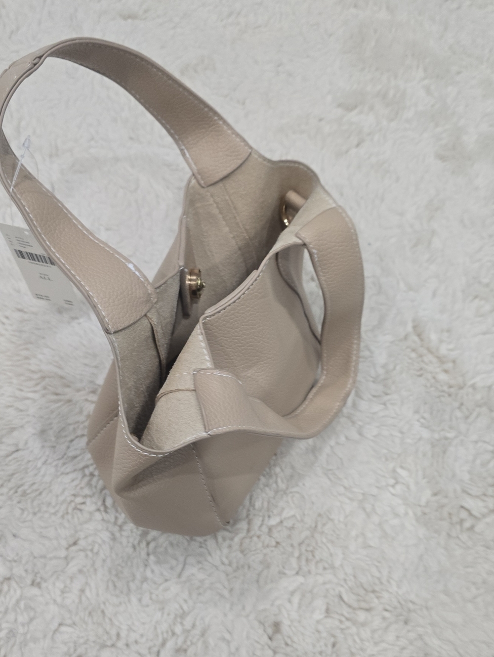 Anthropologie Taupe Leatherette Tote